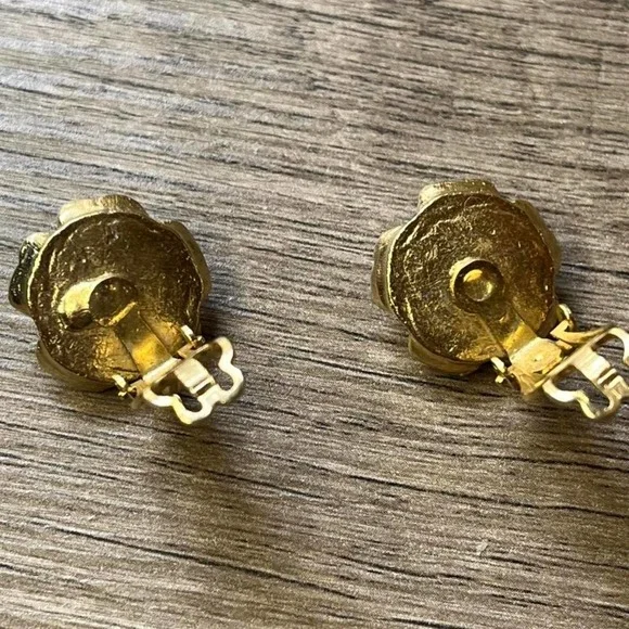 Vintage 50s gold tone floral - Picture 4 of 4